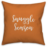 Snuggle Season in Orange 18x18 Throw Pillow