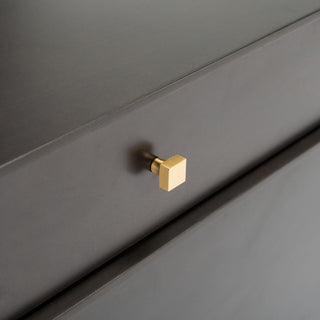 Safavieh Couture Adelyn 2 Drawer Nightstand, Charcoal/Gold