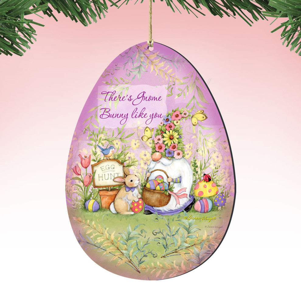 Bunny Garden Gnome Door Decor