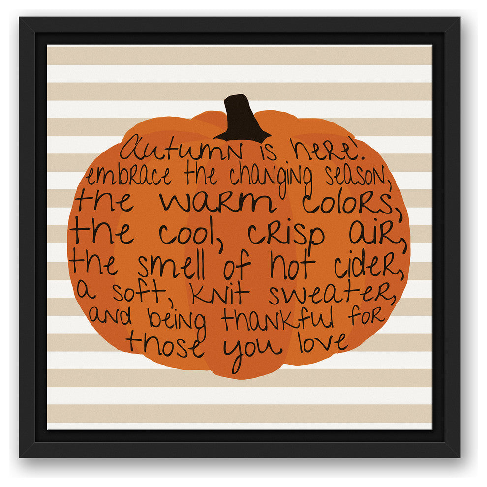 Embrace Autumn 12x12 Black Floating Framed Canvas