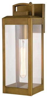 Kinzie 5-in. W Outdoor Wall Light Vintage Brass