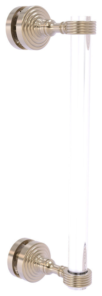 Pacific Grove 12" Groovy Accent Single Side Shower Door Pull, Antique Pewter