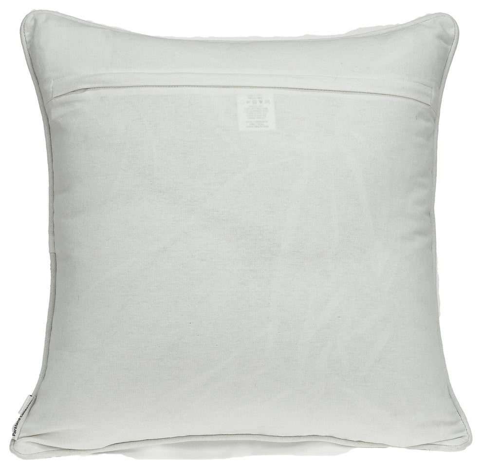 Ursae Traditional Gray and White Pillow Cover With Poly Insert