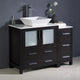 Torino 42" Bathroom Cabinet, Espresso, With Top and Vessel Sink