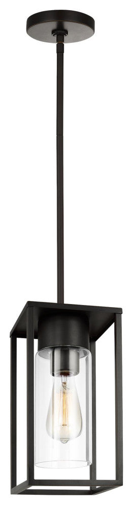 Vado One Light Outdoor Pendant Lantern, Antique Bronze