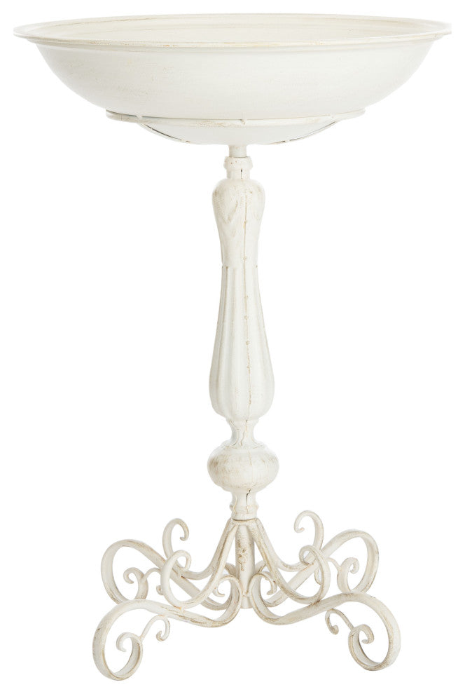 Safavieh Orian Bird Bath, Pearl White