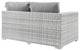 Lounge Loveseat Sofa, Rattan, Wicker, Gray, Modern, Outdoor Patio Bistro