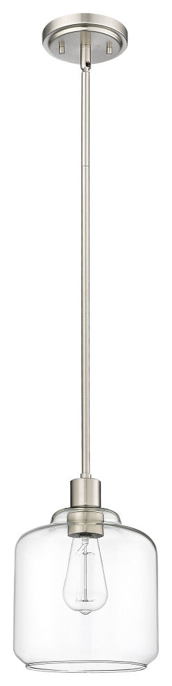 Asheville 1-Light 8" Pendant Light, Brushed Nickel