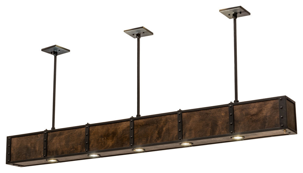 72 Long Giradeau Wood Beam Oblong Pendant