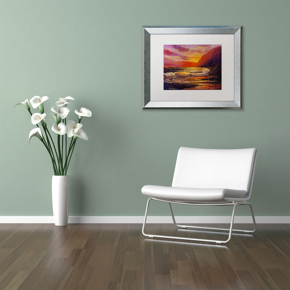 'Coastal Dreams' Matted Framed Art, Silver Frame, White Matte, 14x11
