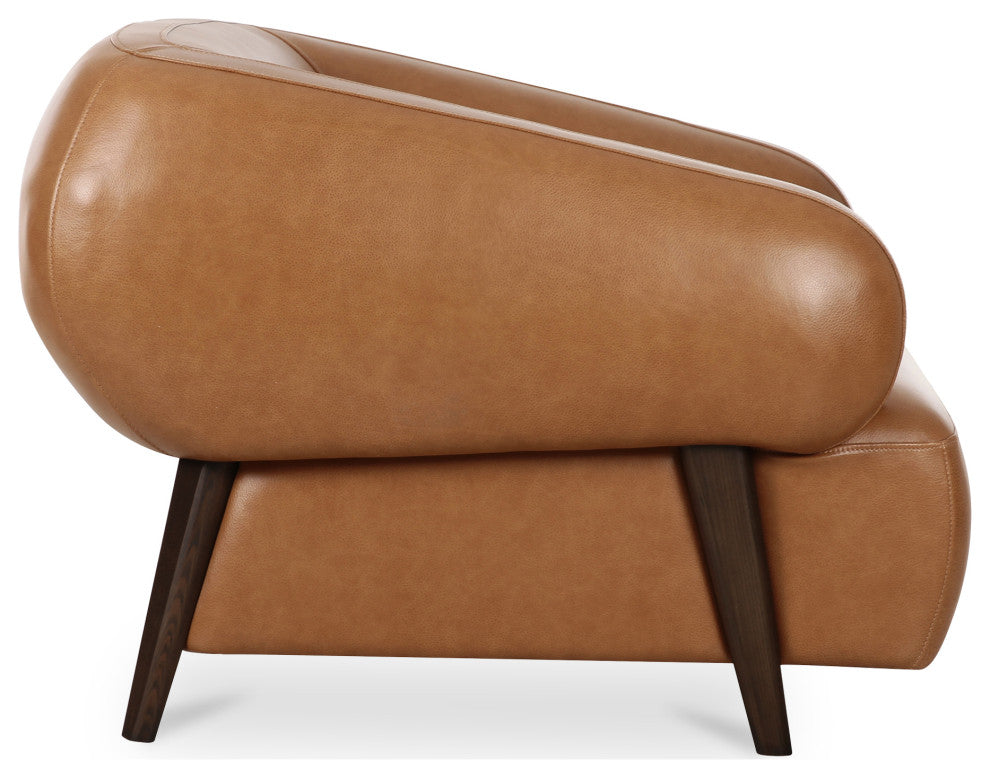 Devlin Lounge Chair Tan Leather