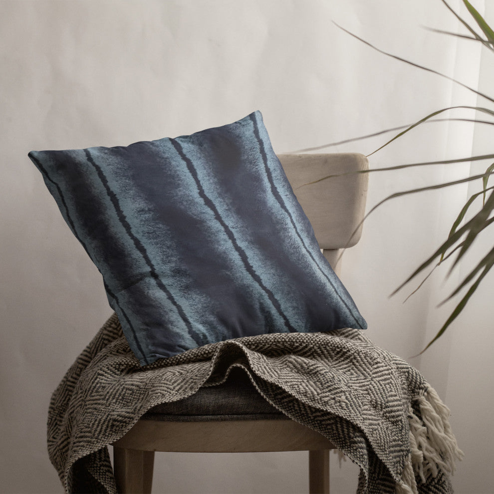Plutus Blue Fluffy Fields Faux Fur Luxury Throw Pillow, Blue, 20" x 26" Standard