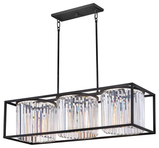 Hinkley Giada Small Three Light Linear, Black