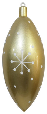 16" Champagne Candy Drop White Snowflake