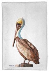 Pelican Left Kitchen Towel - Two Sets of Two (4 Total)