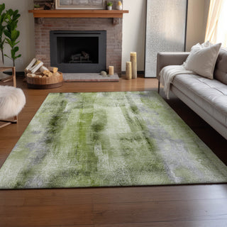 Premium Machine Washable Mayfield AMF537 Sage 3' x 5' Rug