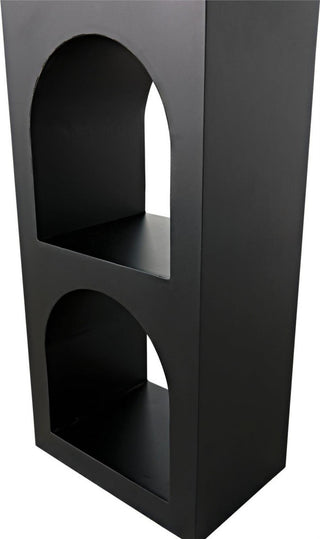 Matte Black Metal Traditional Floor Lamp