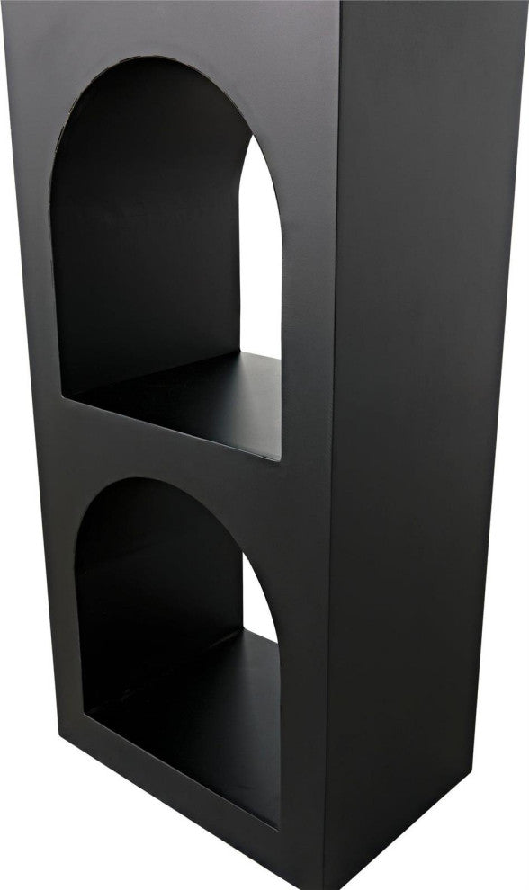 Matte Black Metal Traditional Floor Lamp