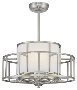 Oslo 4-Light Satin Nickel Fan D Lier