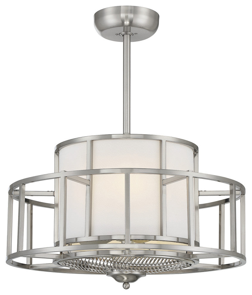 Oslo 4-Light Satin Nickel Fan D Lier