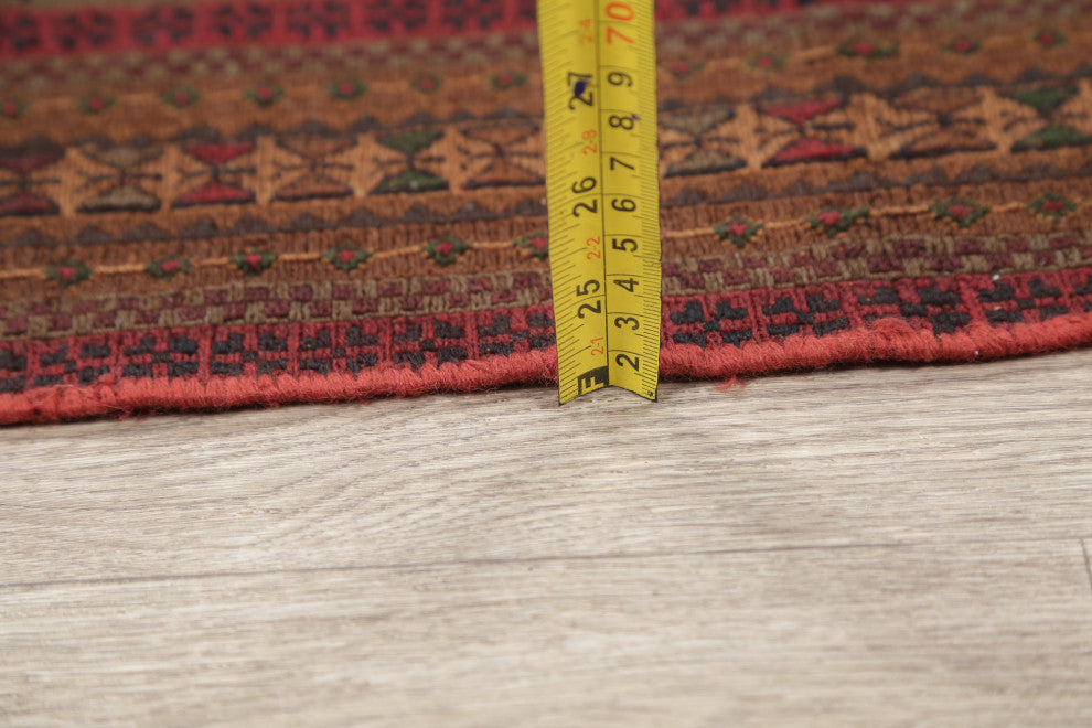 Kilim Oriental Traditional Hand-Woven Persian Area Rug, Green, 5'5"x4'1