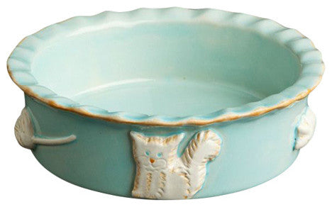 Cat Food And Water Bowl, Sky Blue