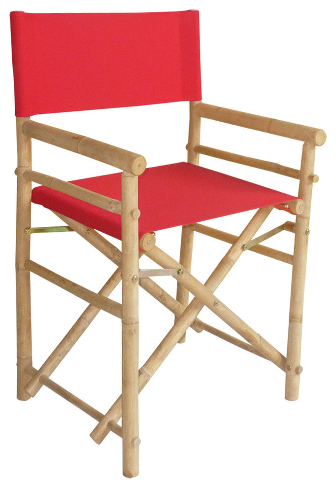 Bamboo Director's Chair, Set of 2, Red