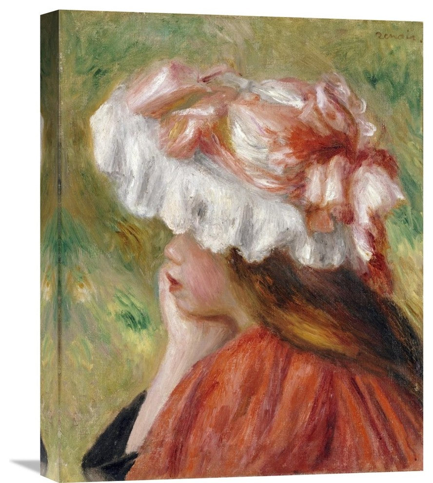 "Head of a Young Girl In a Red Hat" Artwork, 17" x 22"