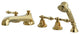 Kingston Brass Roman Tub Faucet With Hand Shower, Polished Brass