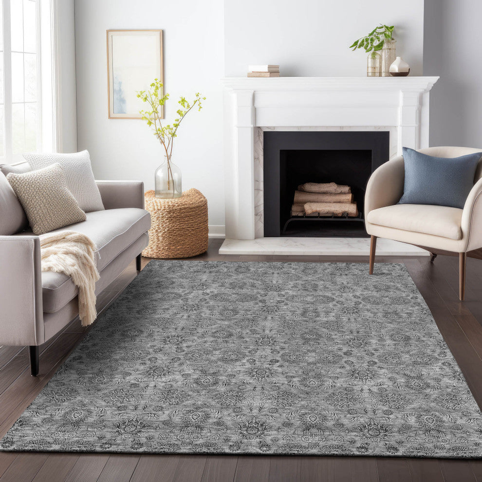 Premium Machine Washable Mayfield AMF702 Gray 3' x 5' Rug