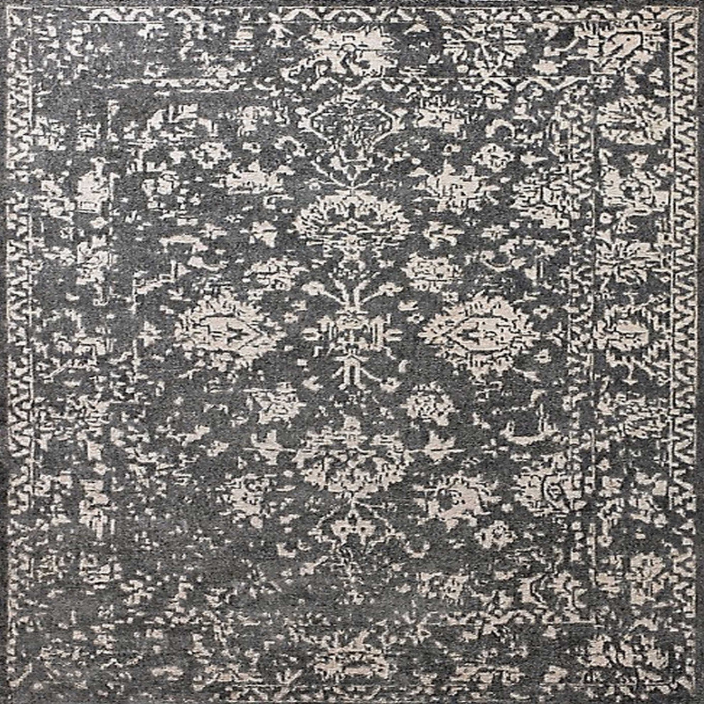 Ahgly Company Indoor Square Mid-Century Modern Area Rugs, 8' Square