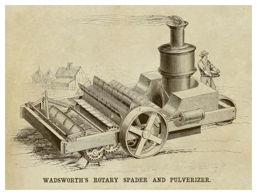"Wadsworth's Rotary Spader and Pulverizer" Print by Inventions, 32"x25"