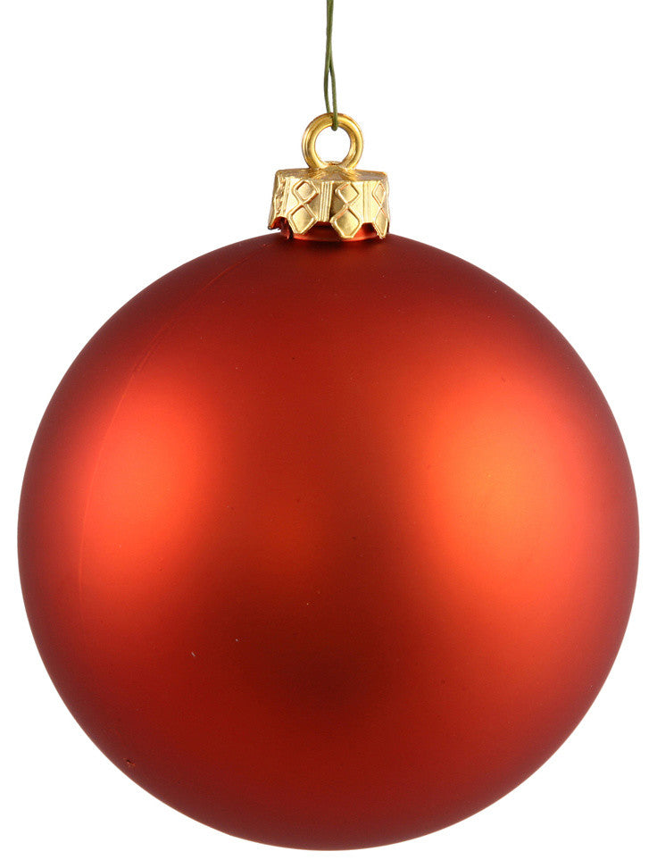 6" Burn Org Matte Ball Uv Drilled 4/Bag