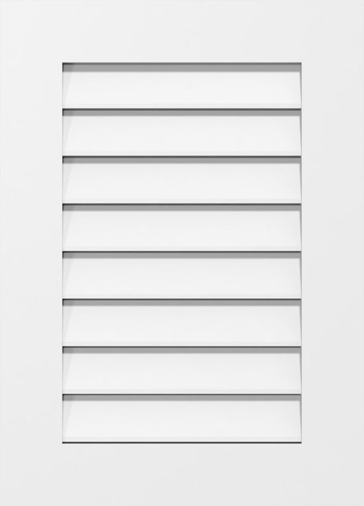 22 x 22 Vertical Surface Mount PVC Gable Vent, Functional, Standard Frame
