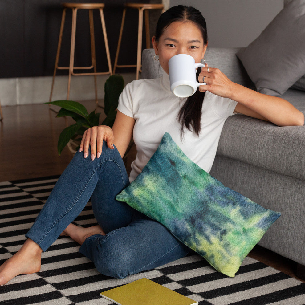 Plutus Northern Lights Faux Fur Luxury Throw Pillow, 22" x 22"