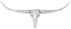 Tauro Silver Long Horn Wall Bust