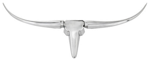 Tauro Silver Long Horn Wall Bust