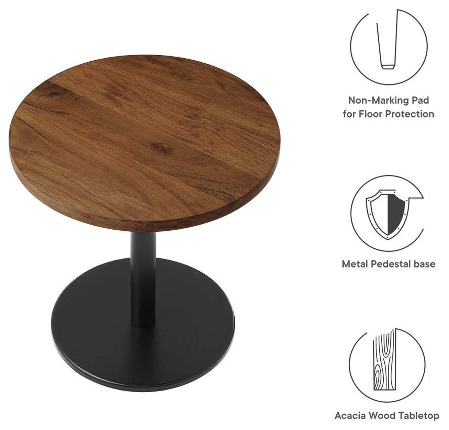 Viva Round Acacia Wood Side Table