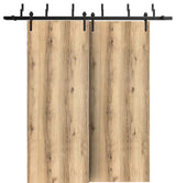 Sliding Closet Barn Bypass Doors 84 x 84 | Planum 0010 Oak |  8ft