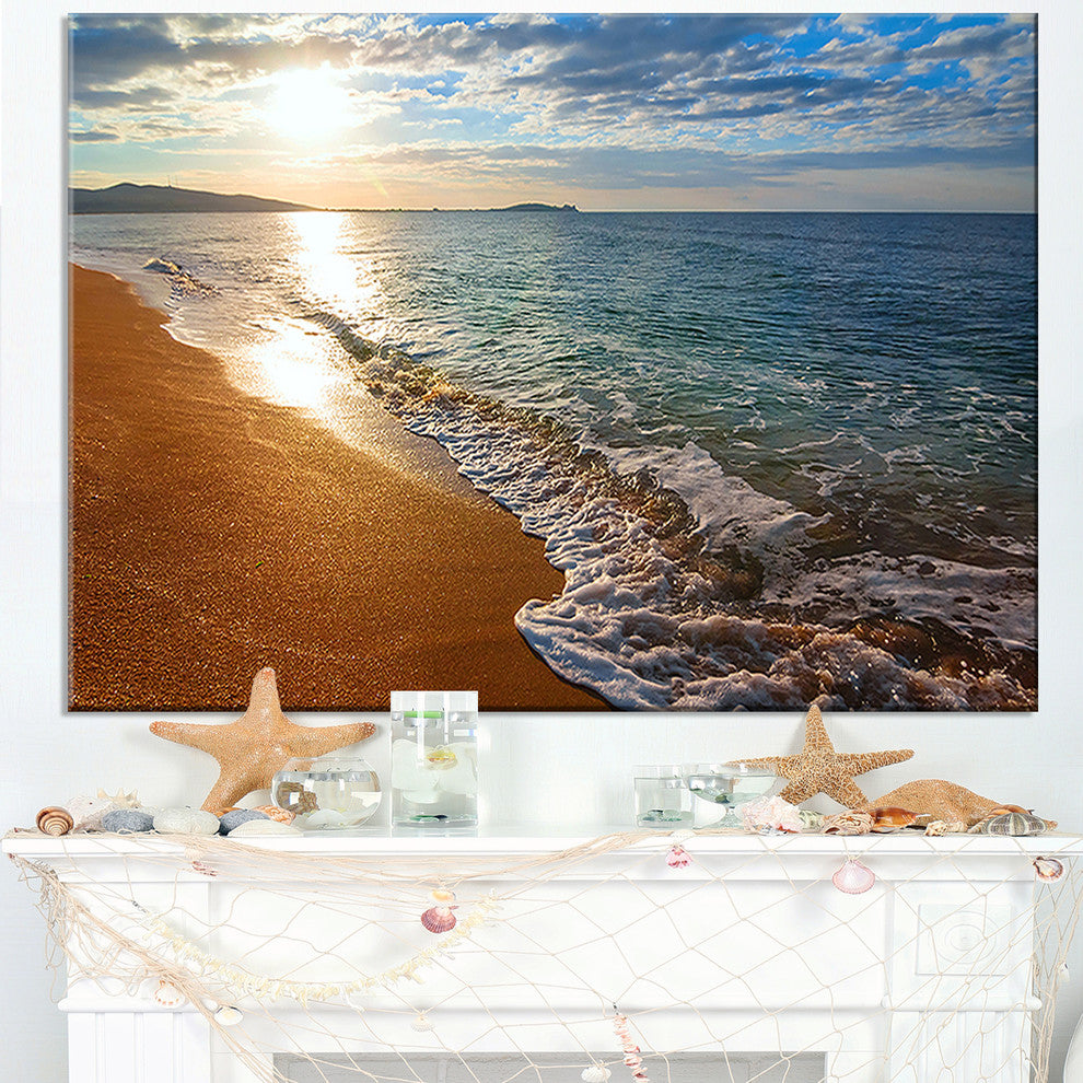 "Gili Island Tropical Beach" Seashore Canvas Print, 40"x20"