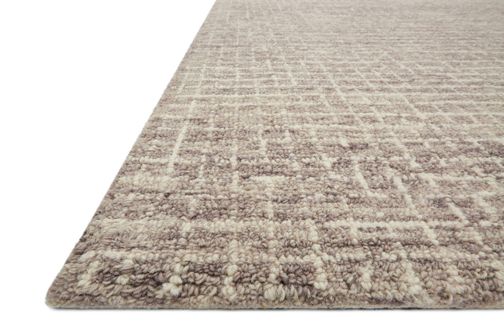 Hooked Wool Giana Area Rug, Smoke, 7'9"x9'9"