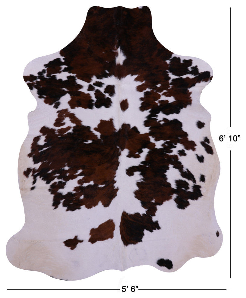 Organic Natural Hair-On Cowhide Area Rug 6' 10" X 5' 6" C1579