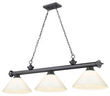 Cordon Three Light Billiard, Bronze Plated