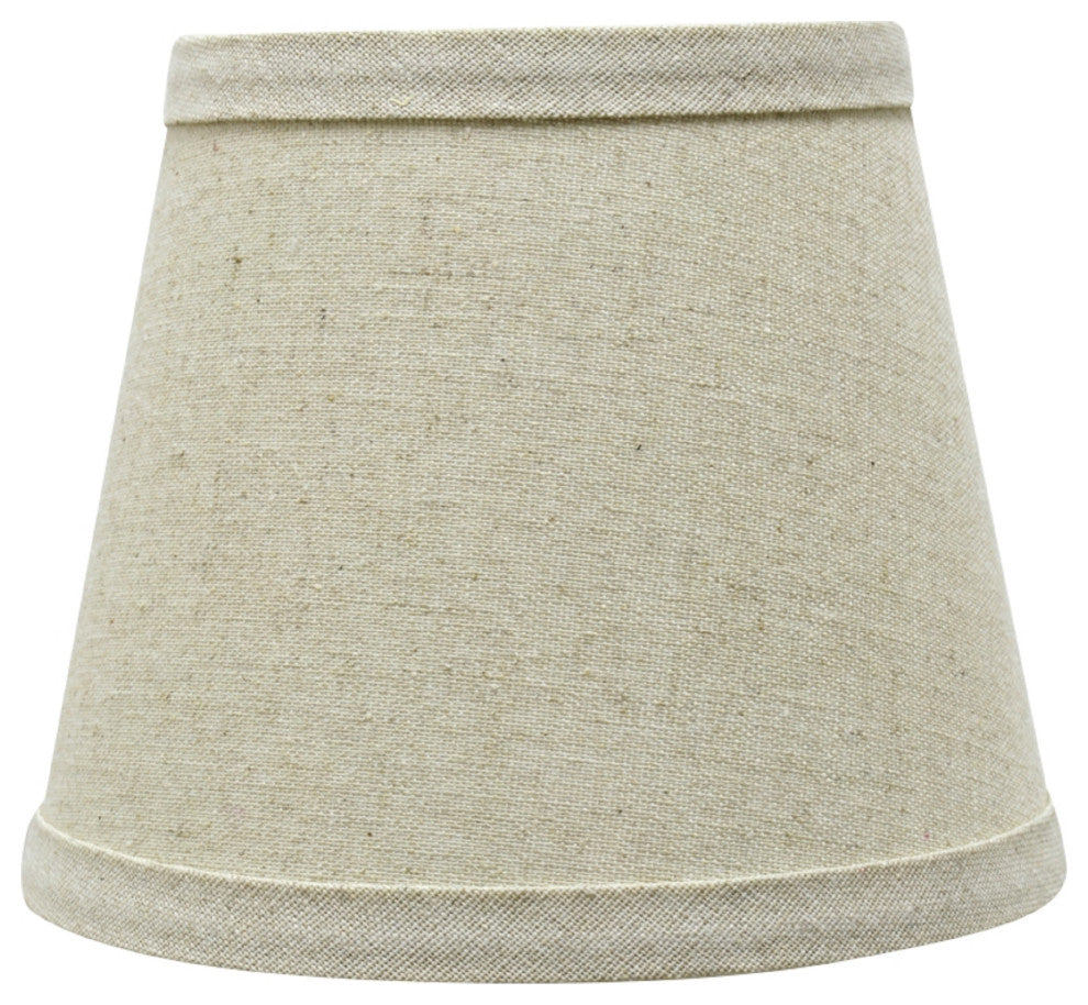 32861-6 Small Hardback Empire Chandelier Clip On Lamp Shade Light Gray 4"x6"x5"