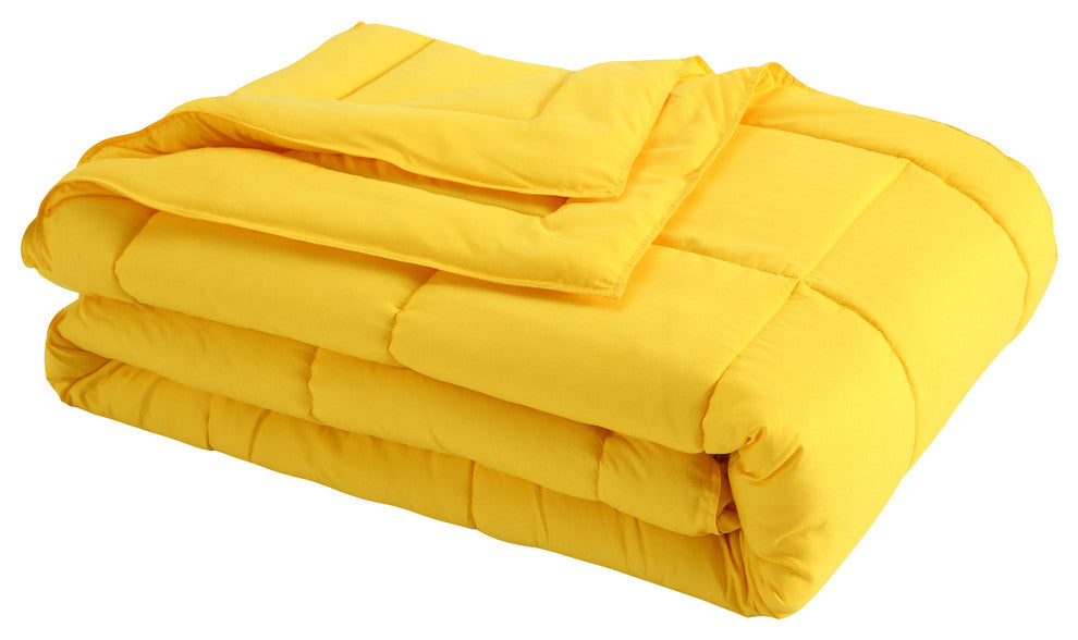 Stayclean Down Alternative Water/Stain Resistant Blanket, Yellow, Twin