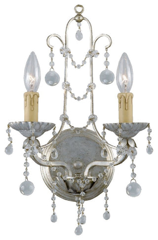 Paris Market 2 Light Silver Leaf Sconce