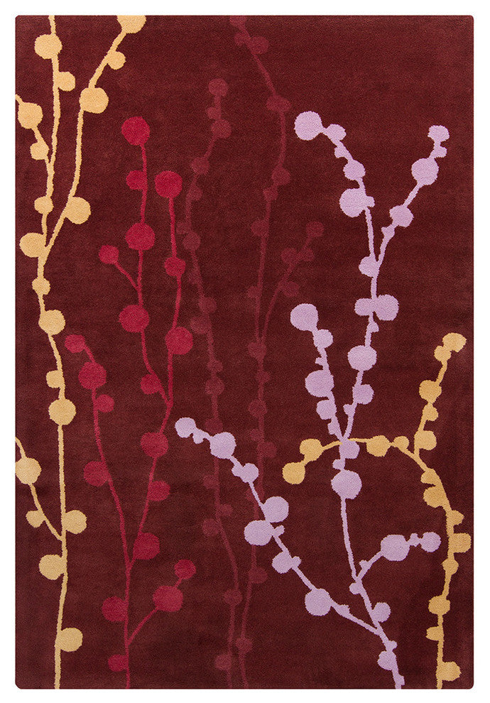 Allie Floral Contemporary Area Rug