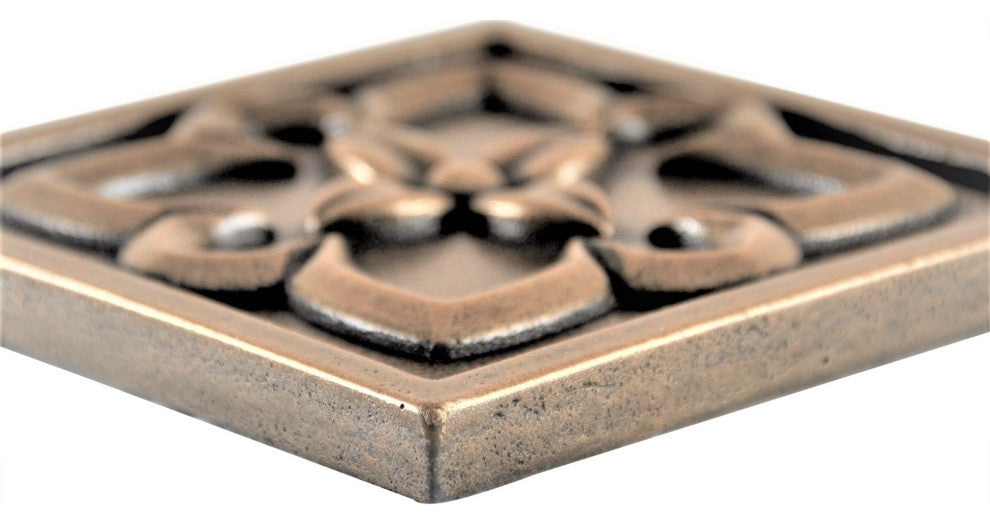 Crown Metal Insert Tile 2"x2", Set of 8, Bronze