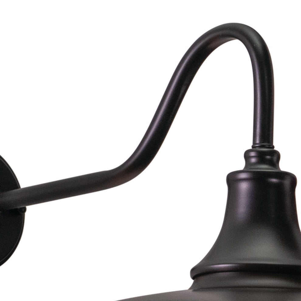 Dorado 15" Outdoor Wall Light w Caged Clear Glass Dark Bronze/Light Gold