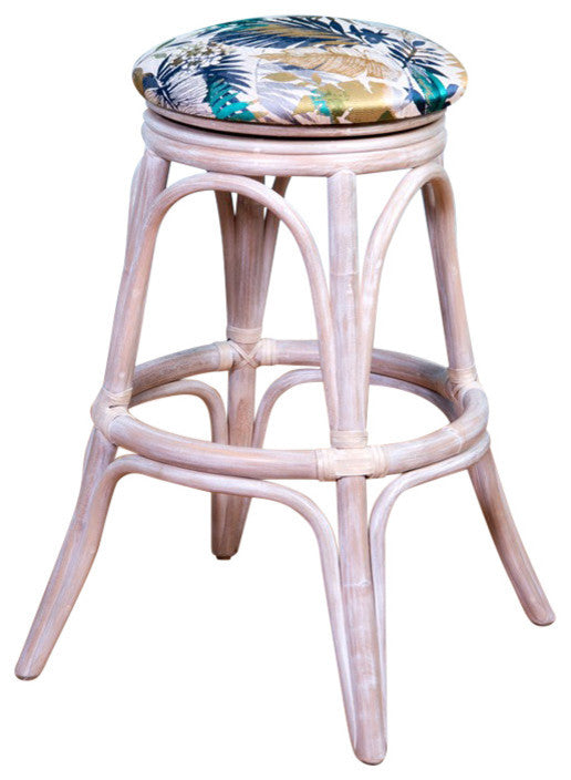 Universal 30" Swivel Backless Barstool In Rustic Driftwood With Dum Dum Spa